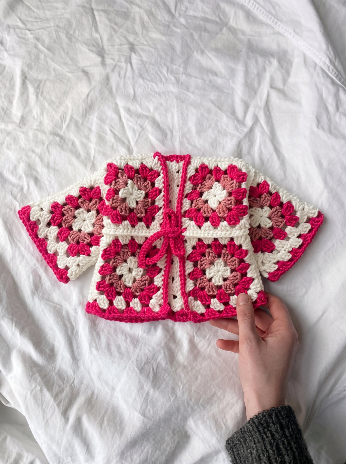 Cardigan Enfant Faites Main Au Crochet