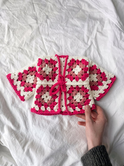 Cardigan Enfant Faites Main Au Crochet